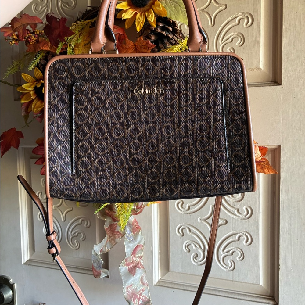 Calvin Klein Tan and Brown Satchel
